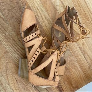Brown Strappy Heeled Sandals